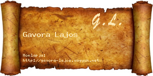 Gavora Lajos névjegykártya